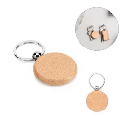 Chaveiro Redondo em Madeira de Faia SP95094