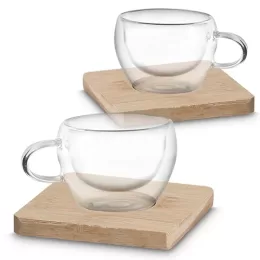 Conjunto de xícaras de vidro AI-CV300