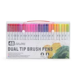 Kit Canetinhas Ponta Dupla Com 48 Cores 08332-48