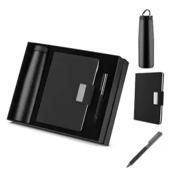 Kit escritório Caderno, Garrafa e Caneta Metalica AI-CJ300